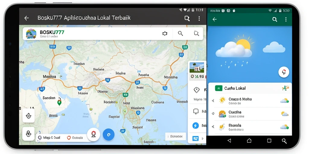 Screenshot antarmuka utama BOSKU777 menampilkan informasi cuaca terkini.