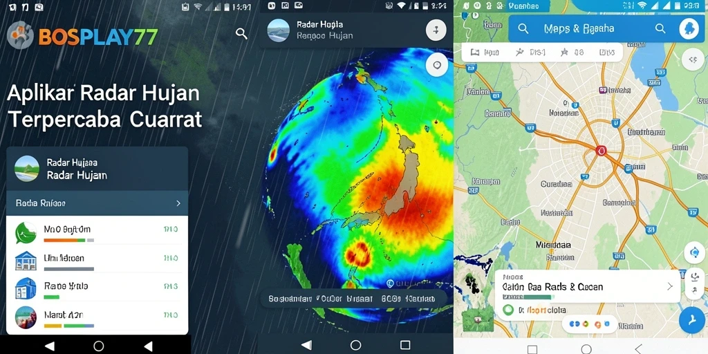 Antarmuka BOSPLAY77 yang menampilkan radar hujan secara real-time.
