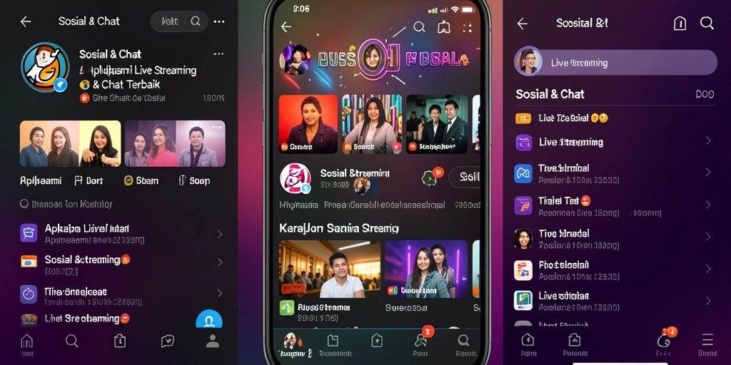 Antarmuka D06 yang modern dan fungsional untuk Live Streaming.