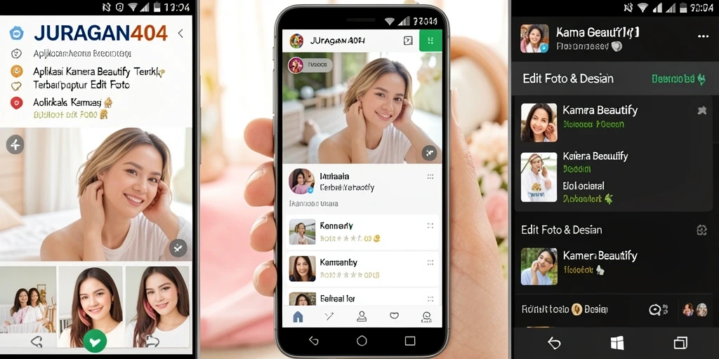 Screenshot antarmuka JURAGAN404 menampilkan fitur edit foto yang menarik.