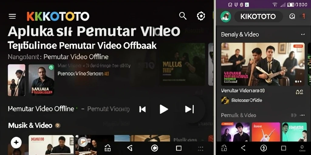 Tampilan antarmuka KIKOTOTO yang sederhana dan fungsional untuk Pemutar Video Offline.
