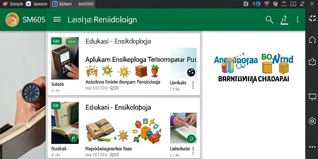 Antarmuka mudah digunakan SM605 untuk eksplorasi ensiklopedia.